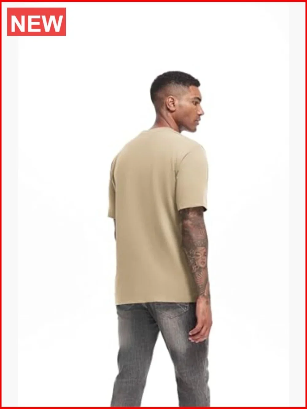 Men's Heavy Weight Crew Neck T-Shirt 100% Cotton Pre Shrunk Tee - Picture 3 of 6
